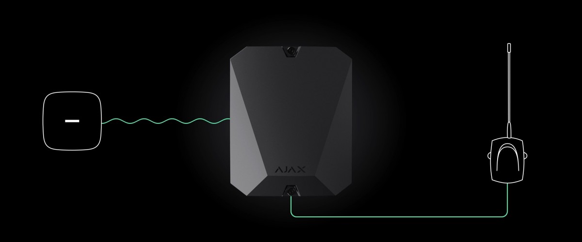 Автономність Модуль для підключення Ajax до інших ДВЧ-передавачів Ajax vhfBridge (Black)