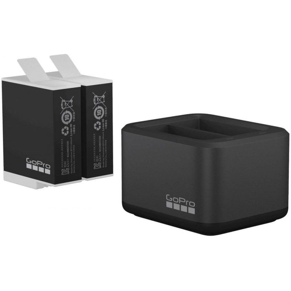 Подвійний зарядний пристрій для GoPro Dual Battery Charger + Акумулятори Enduro для HERO11/10/9 (Black) (ADDBD-211-EU)