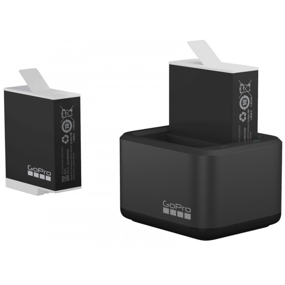 Подвійний зарядний пристрій для GoPro Dual Battery Charger + Акумулятори Enduro для HERO11/10/9 (Black) (ADDBD-211-EU)