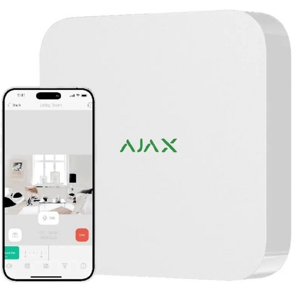 Мережевий відеореєстратор 8-канальний Ajax NVR (White)