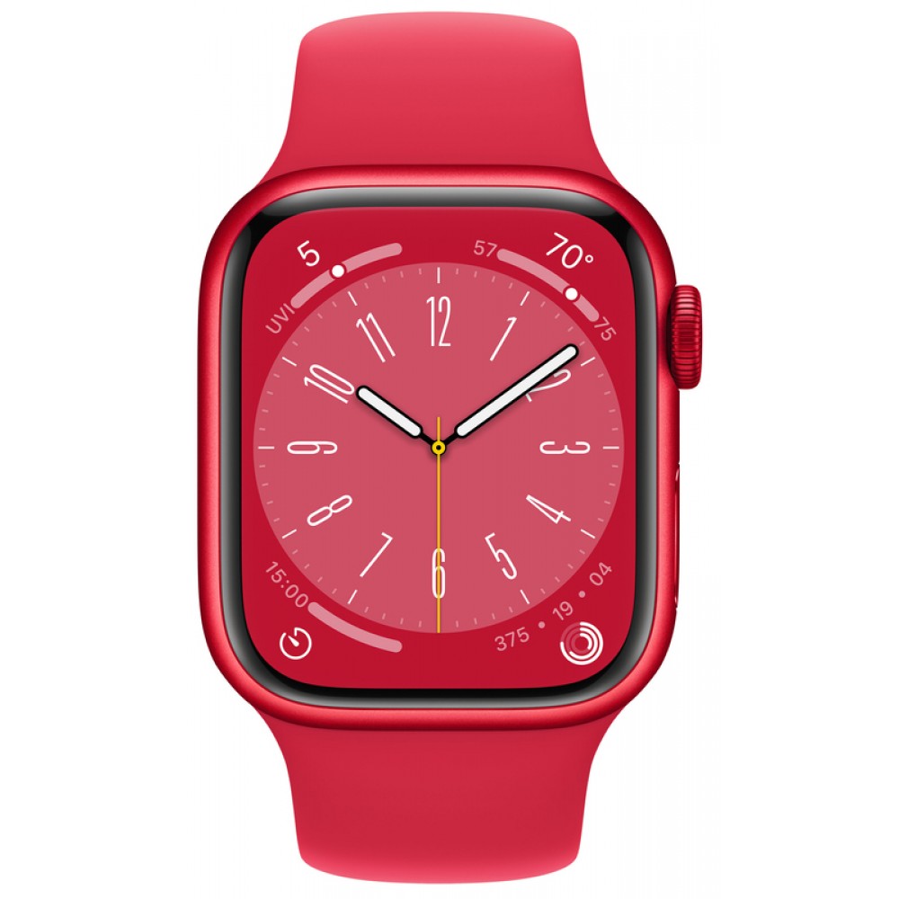 Apple Watch Series 8 41mm (PRODUCT)RED Aluminum Case with (PRODUCT)RED Sport Band S/M (MNUG3)