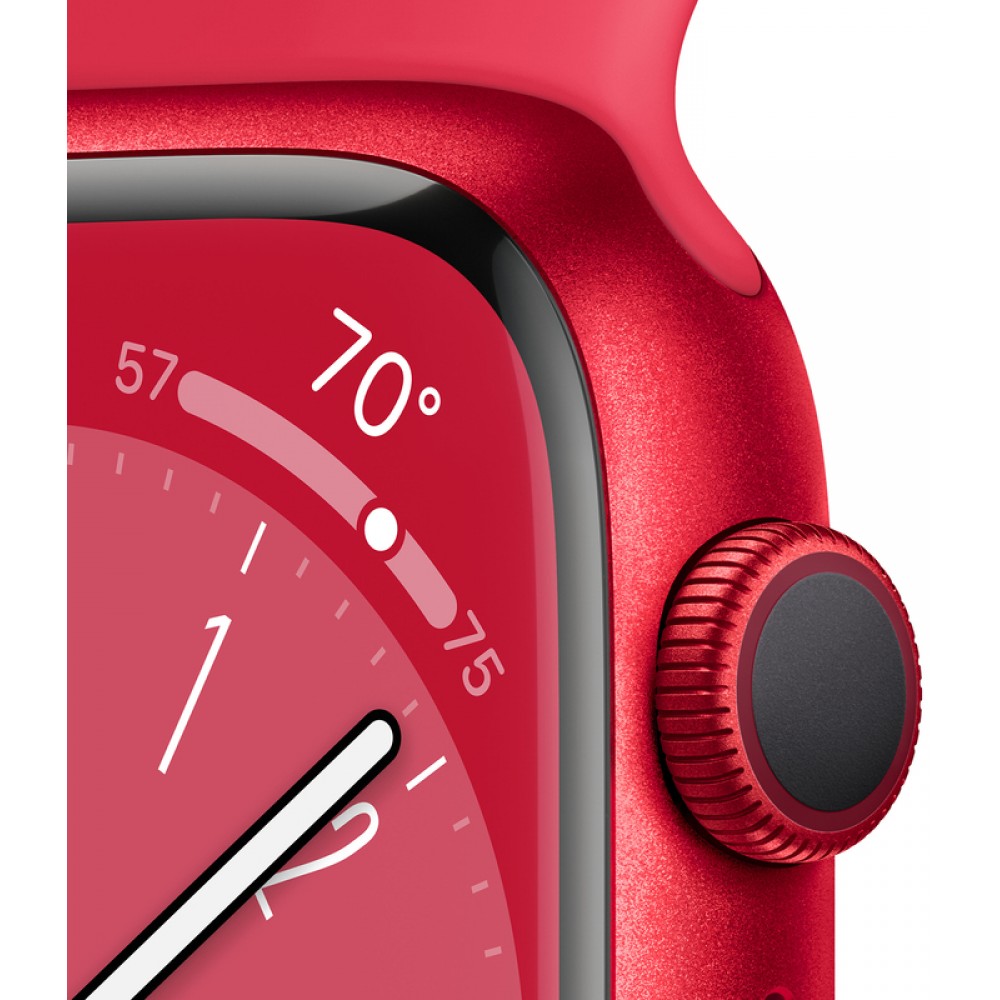 Apple Watch Series 8 41mm (PRODUCT)RED Aluminum Case with (PRODUCT)RED Sport Band M/L (MNUH3) UA