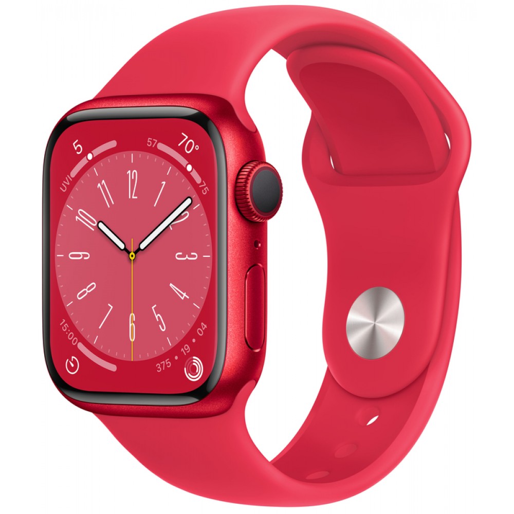 Apple Watch Series 8 41mm (PRODUCT)RED Aluminum Case with (PRODUCT)RED Sport Band S/M (MNUG3) UA