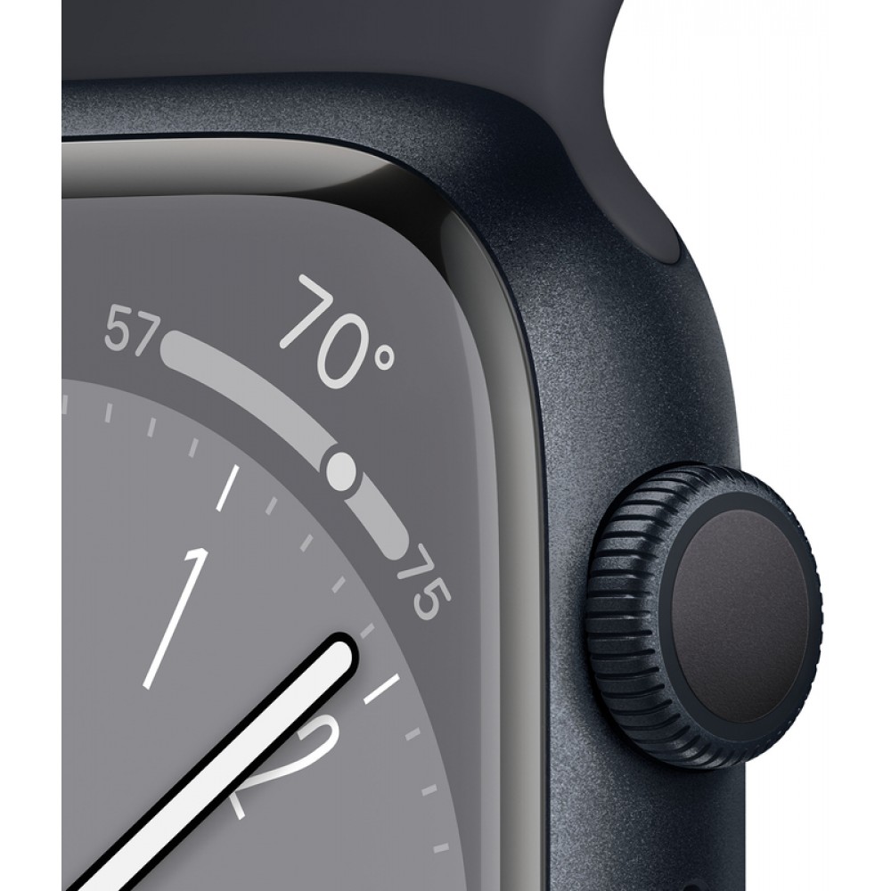 Apple Watch Series 8 45mm Midnight Aluminum Case with Midnight Sport Band M/L (MNUL3) UA