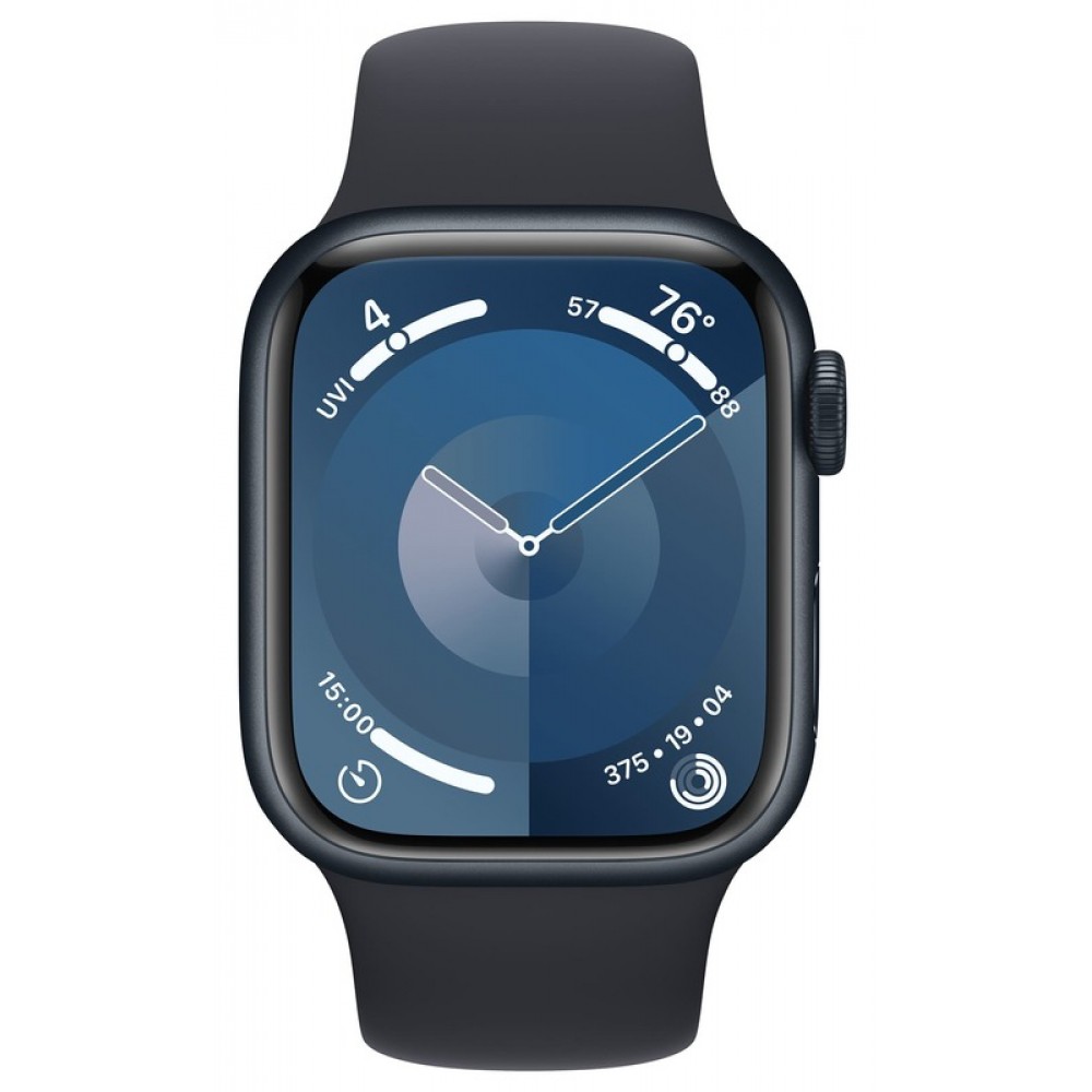 Apple Watch Series 9 41mm Midnight Aluminum Case with Midnight Sport Band - M/L (MR8X3)