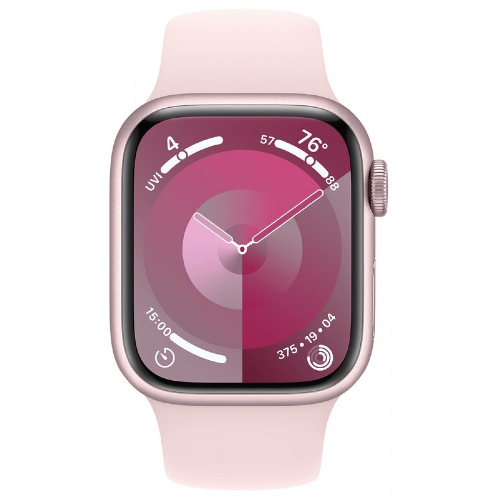 Apple Watch Series 9 41mm Pink Aluminum Case with Light Pink Sport Band - M/L (MR943)