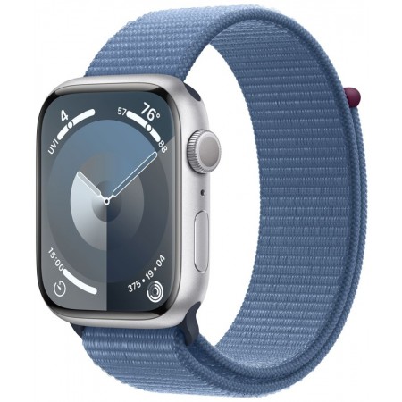 Apple Watch Series 9 41mm Silver Aluminum Case with Winter Blue Sport Loop (MR923)