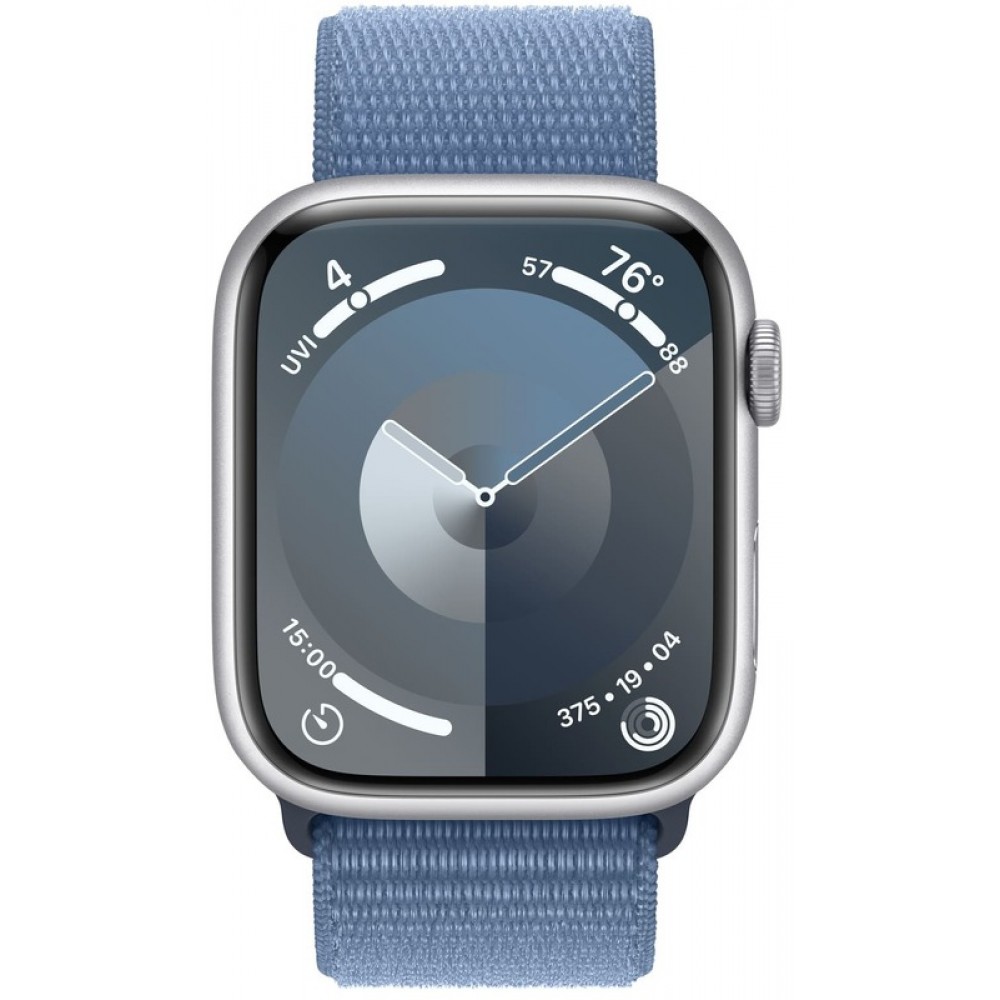 Apple Watch Series 9 41mm Silver Aluminum Case with Winter Blue Sport Loop (MR923)
