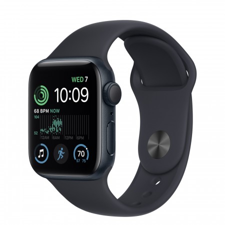 Apple Watch SE 2 40mm Midnight Aluminum Case with Midnight Sport Band S/M (MNT73)