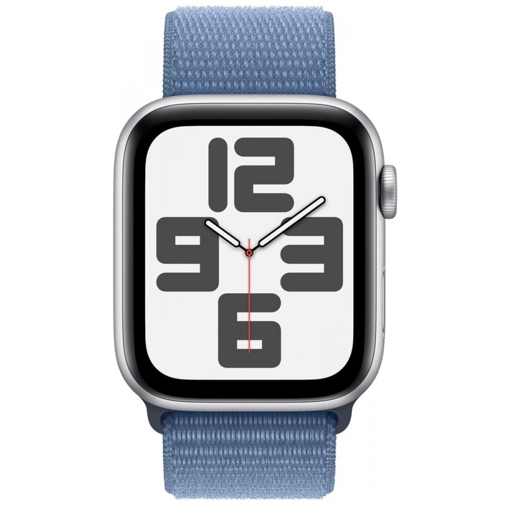 Apple Watch SE 2 2023 44mm Silver Aluminum Case with Winter Blue Sport Loop (MREF3)
