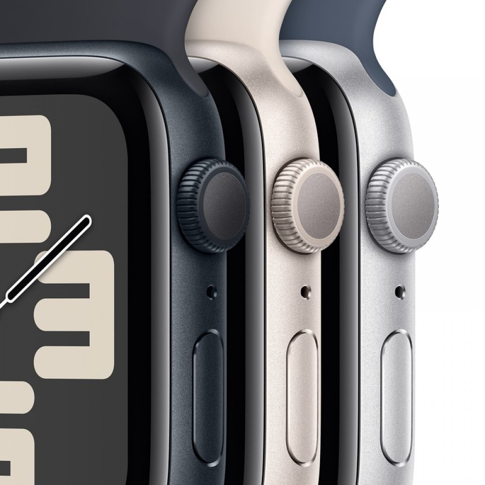 Apple Watch SE 2 2023 44mm Silver Aluminum Case with Winter Blue Sport Loop (MREF3)