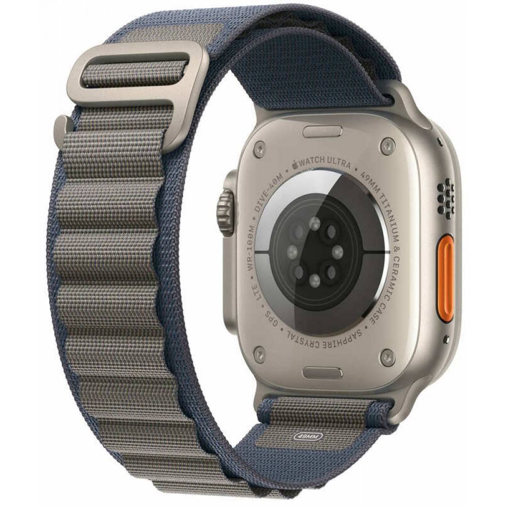 Apple Watch Ultra 2 49mm Titanium Case with Blue Alpine Loop - Small (MREK3)