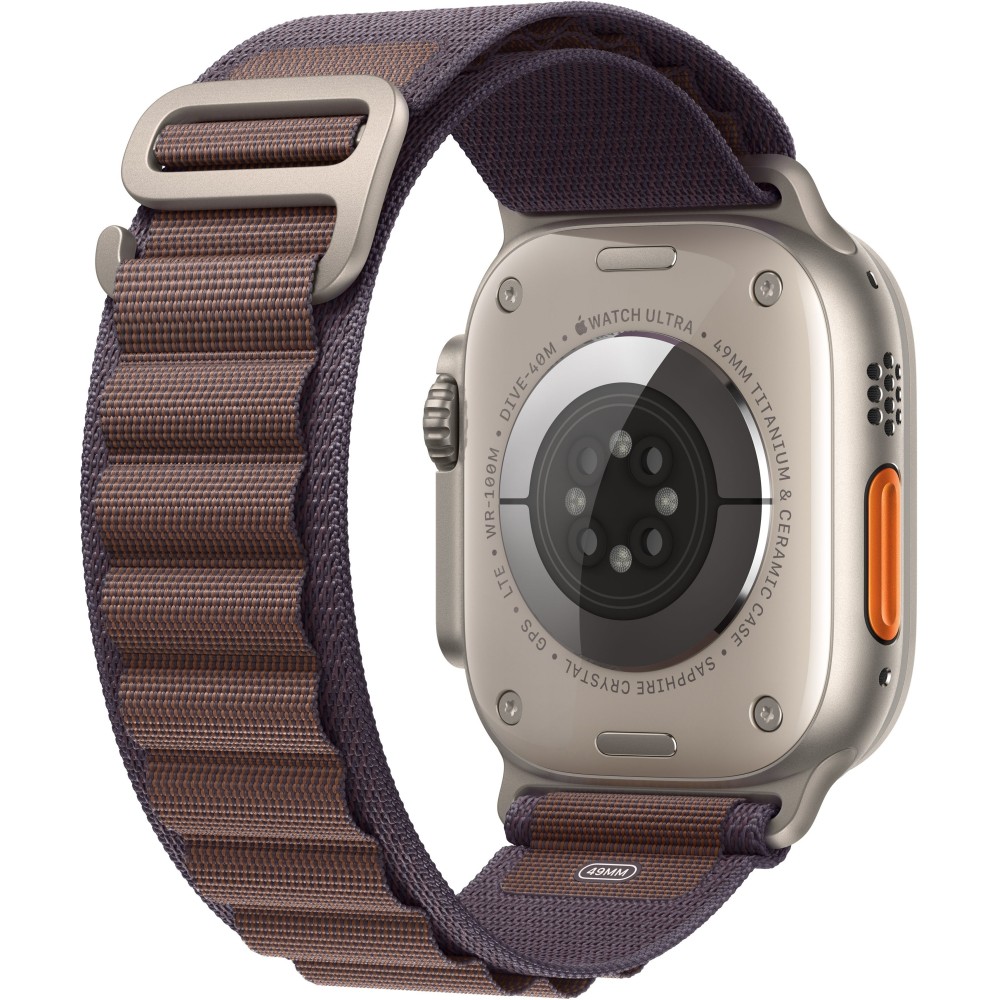 Apple Watch Ultra 2 49mm Titanium Case with Indigo Alpine Loop - Medium (MRET3)