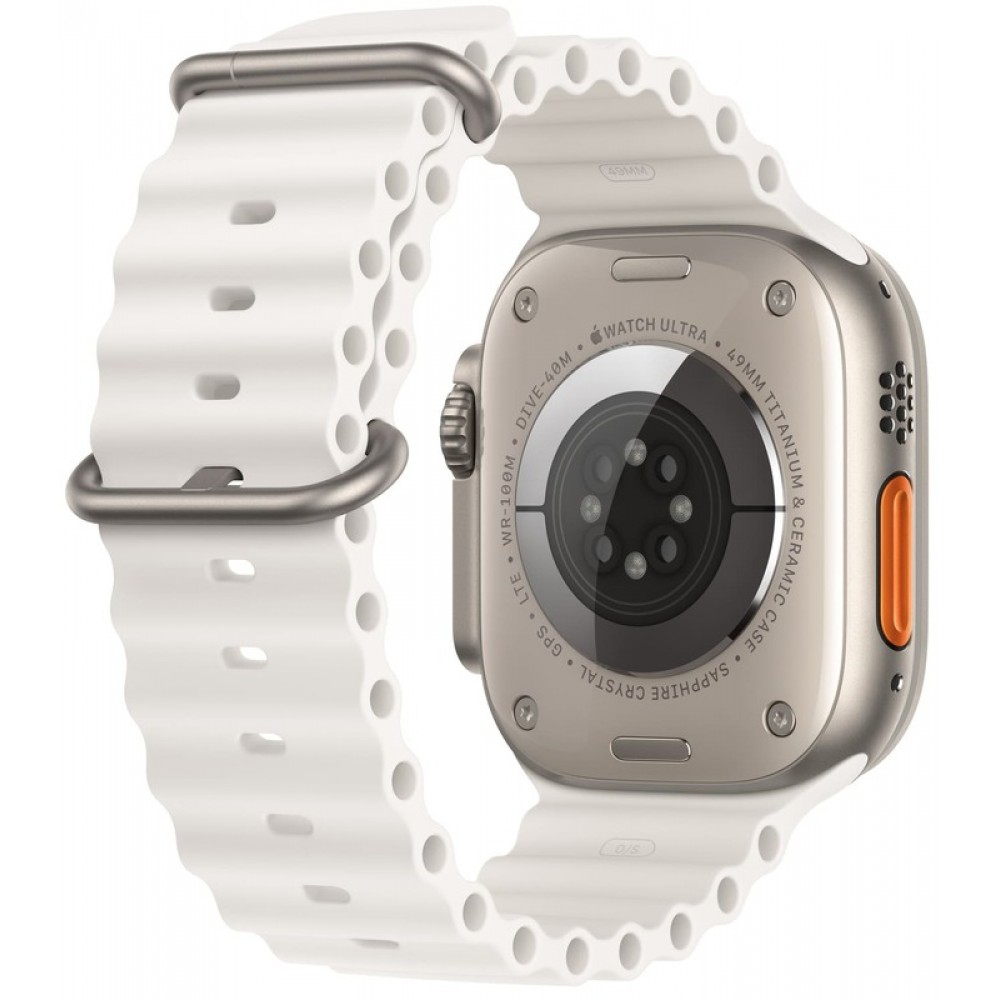 Apple Watch Ultra 2 49mm Titanium Case with White Ocean Band (MREJ3)