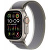 Apple Watch Ultra 2 49mm Titanium Case with Green/Grey Trail Loop - S/M (MRF33)