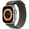 Apple Watch Ultra 49mm Titanium Case with Green Alpine Loop - Large (MQEX3/MQFP3)