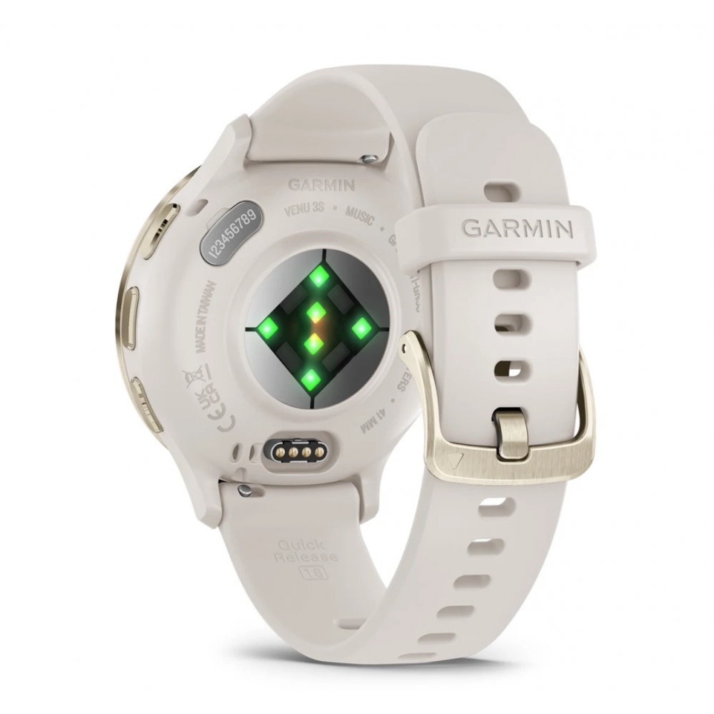 Смартгодинник Garmin Venu 3S Soft Gold Stainless Steel Bezel with Ivory Case and Silicone Band (010-02785-04)