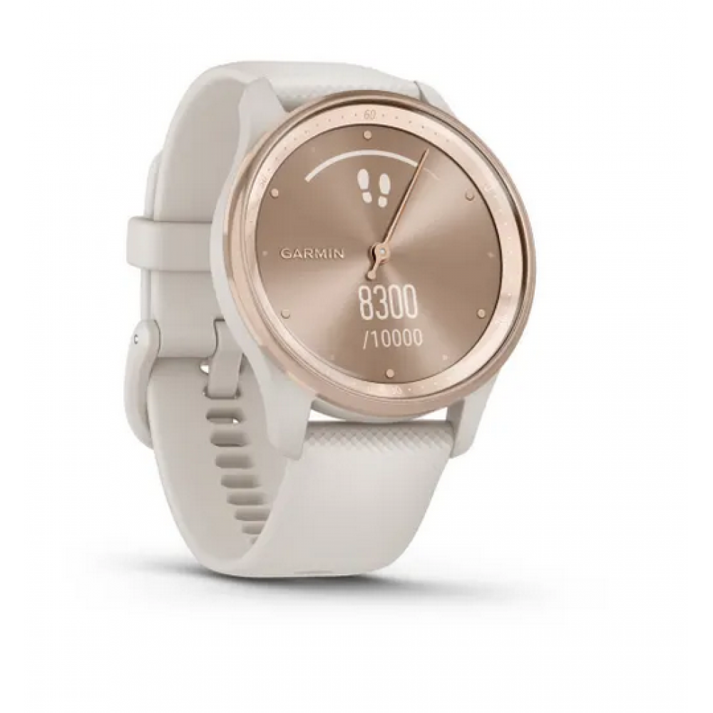 Смартгодинник Garmin Vivomove Trend Peach Gold with Ivory Case and Silicone Band (010-02665-01)