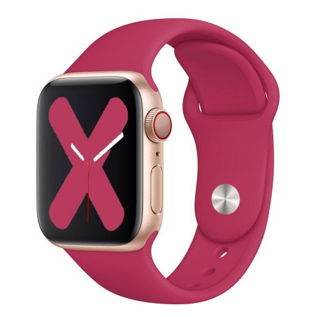 Apple Sport Band for Apple Watch 42mm/44mm/45mm/49mm (Rose Red)