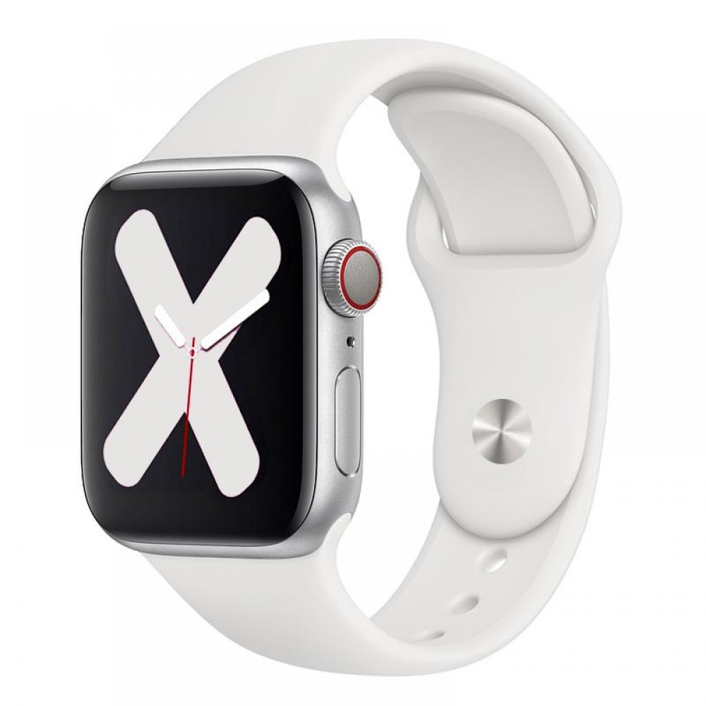Apple Sport Band for Apple Watch 38mm/40mm/41mm (White)