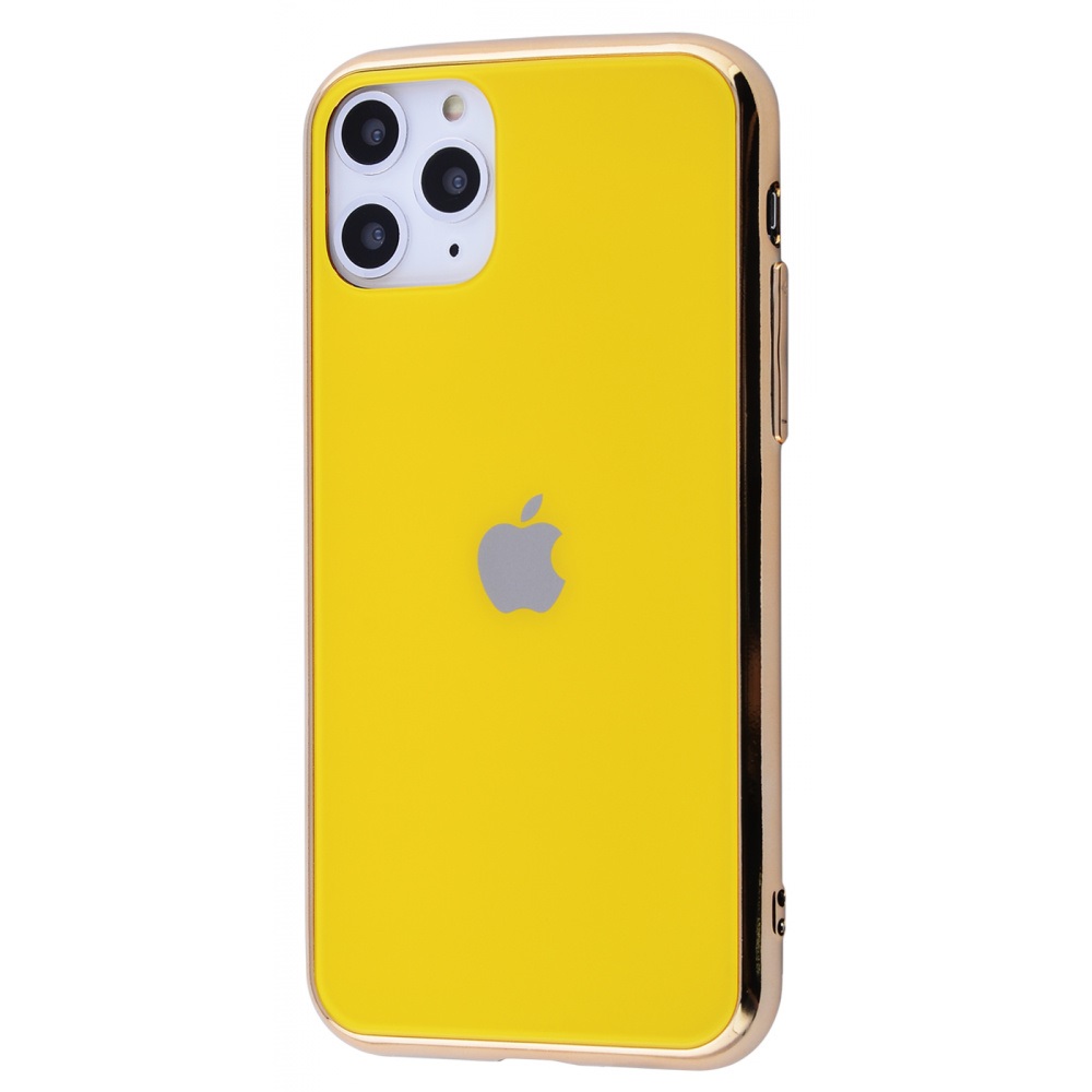 Чохол Glass iPhone case на iPhone 11 Pro Max (Yellow) у Полтаві