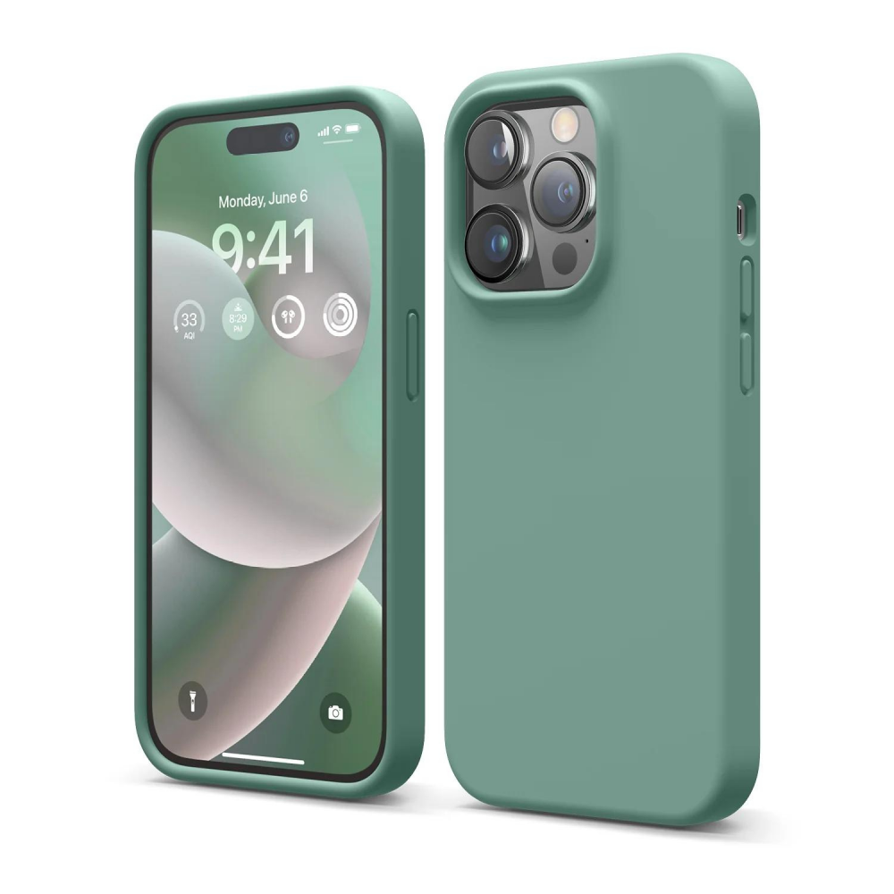 Чохол True Liquid Silicone Cover для Apple iPhone 14 Pro (Cluthus Green)