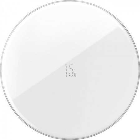 Бездротовий зарядний пристрій Baseus Simple Wireless charger 15W (White) 