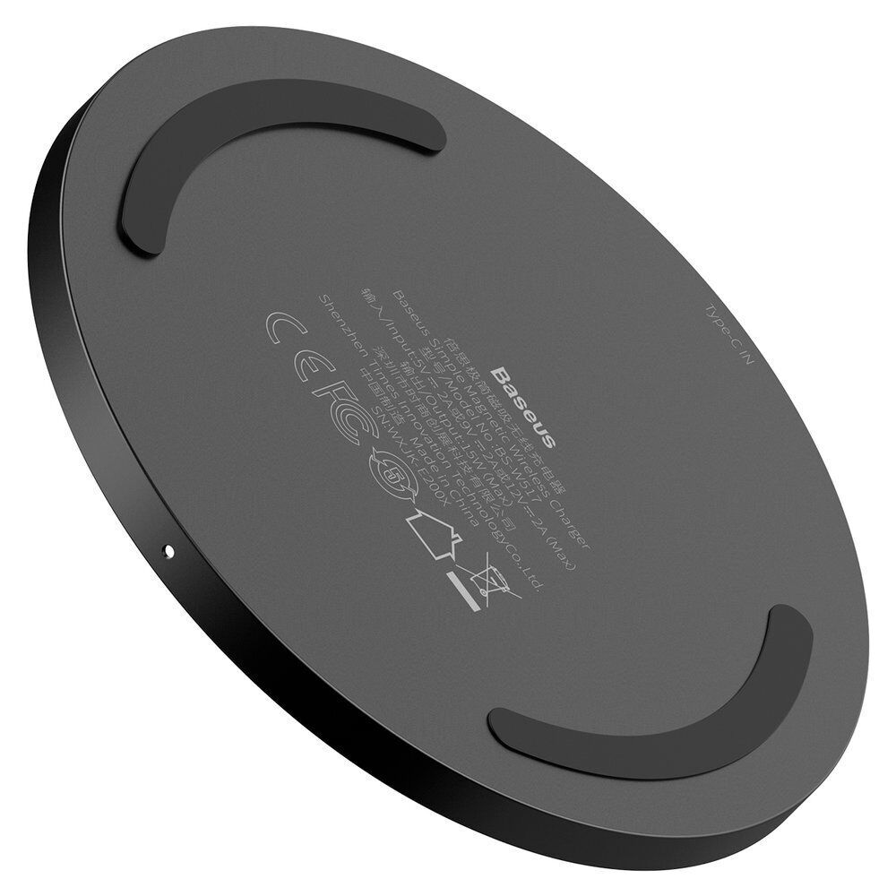 Бездротовий зарядний пристрій Baseus Simple Magnetic Wireless charger 15W (Black)