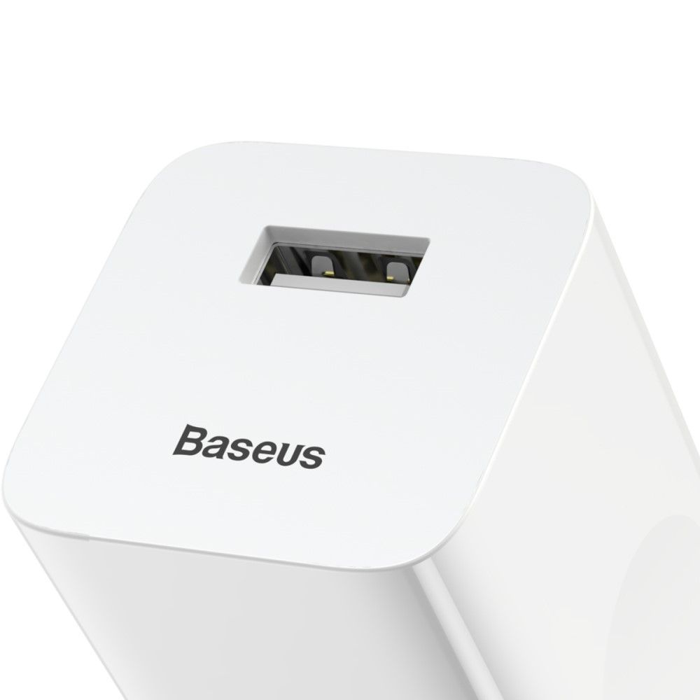 Мережевий зарядний пристрій Baseus Wall Charger на 1 usb QC 3.0 (Білий) у Вінниці