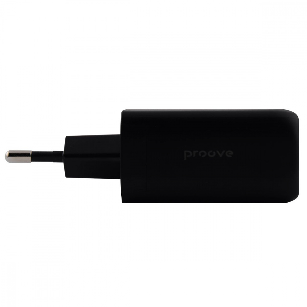 Мережевий зарядний пристрій Proove Silicone Power 45W (Type-C + USB) (Чорний)