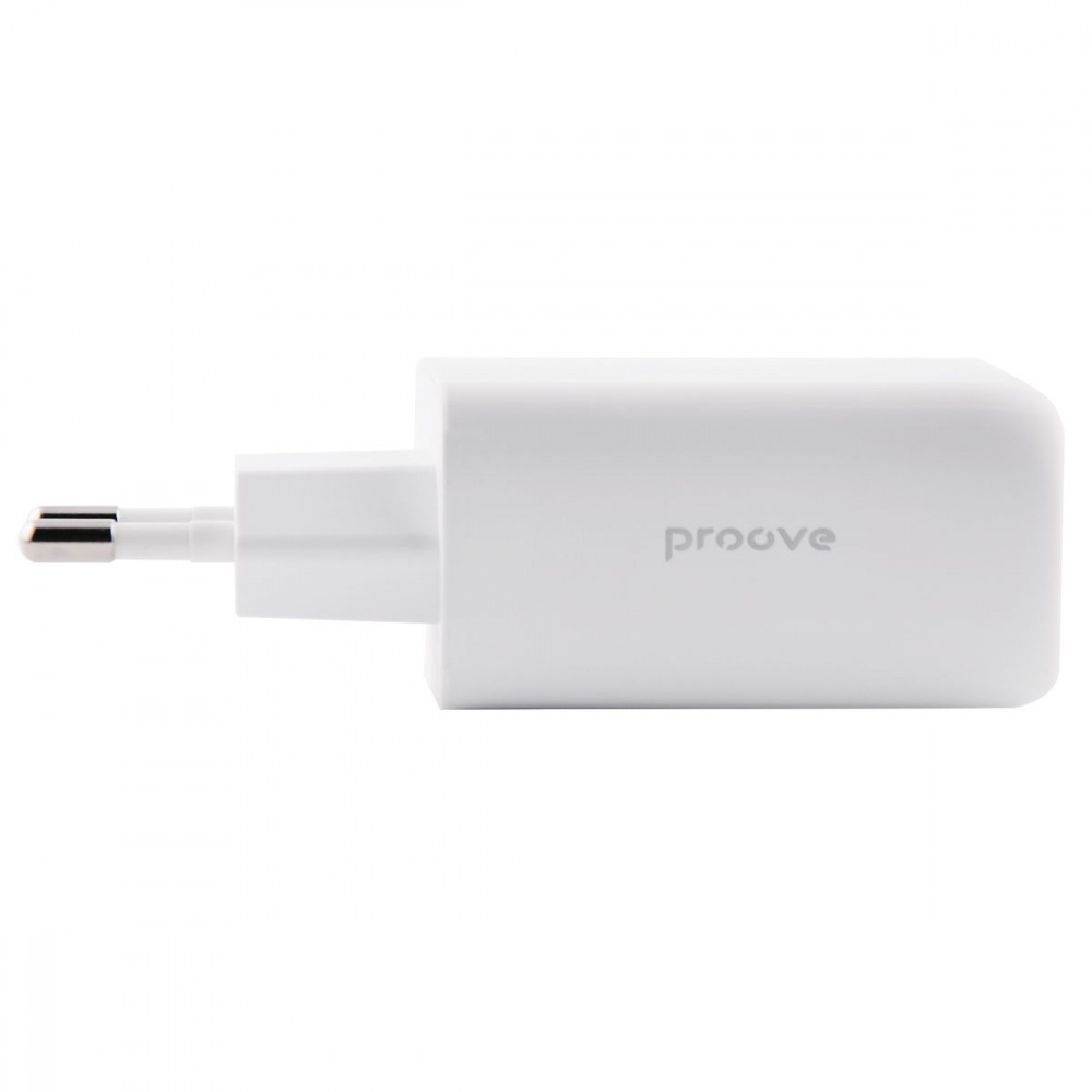 Мережевий зарядний пристрій Proove Silicone Power 45W (Type-C + USB) (Білий)