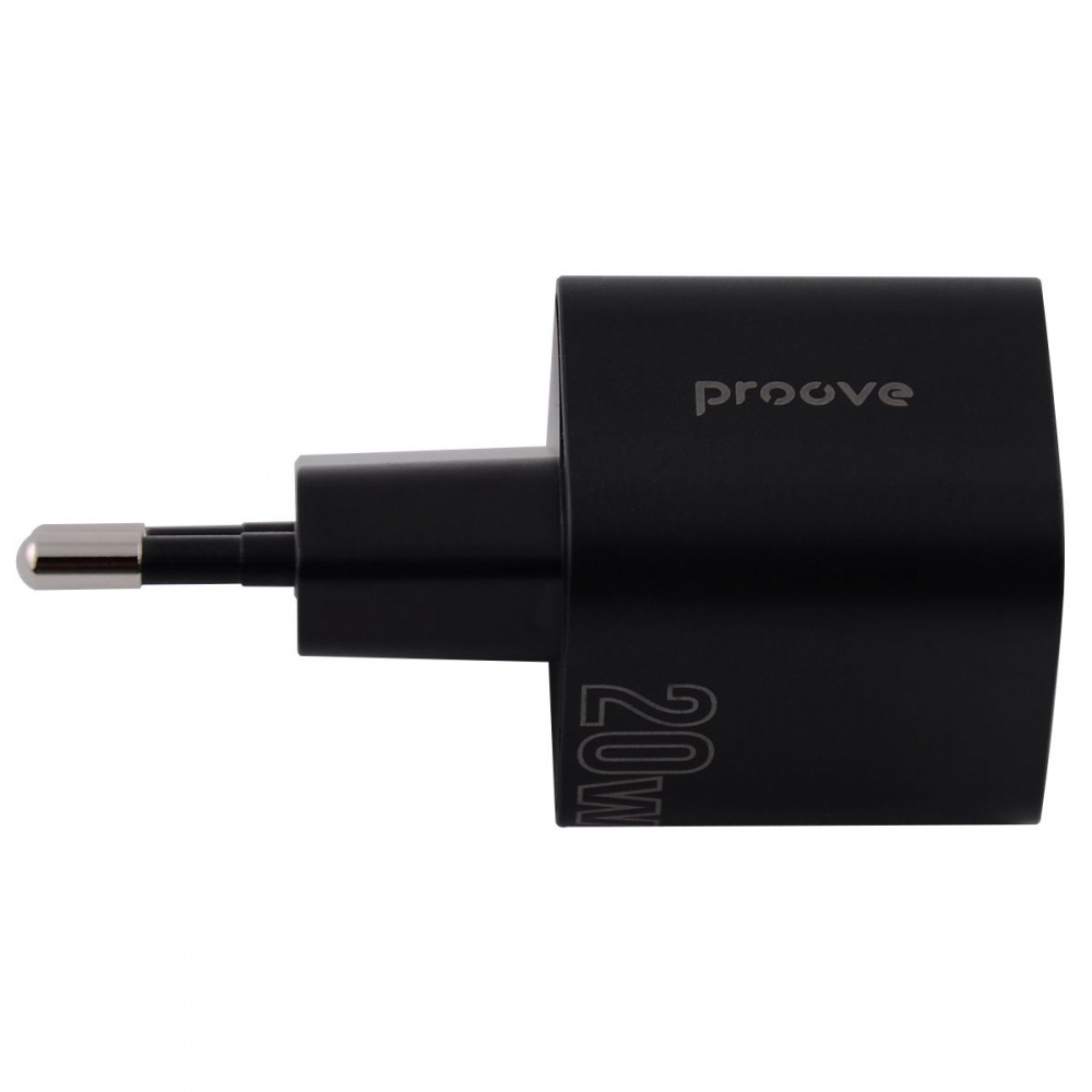 Мережевий зарядний пристрій Proove Silicone Power Plus 20W (Type-C + USB) (Чорний)