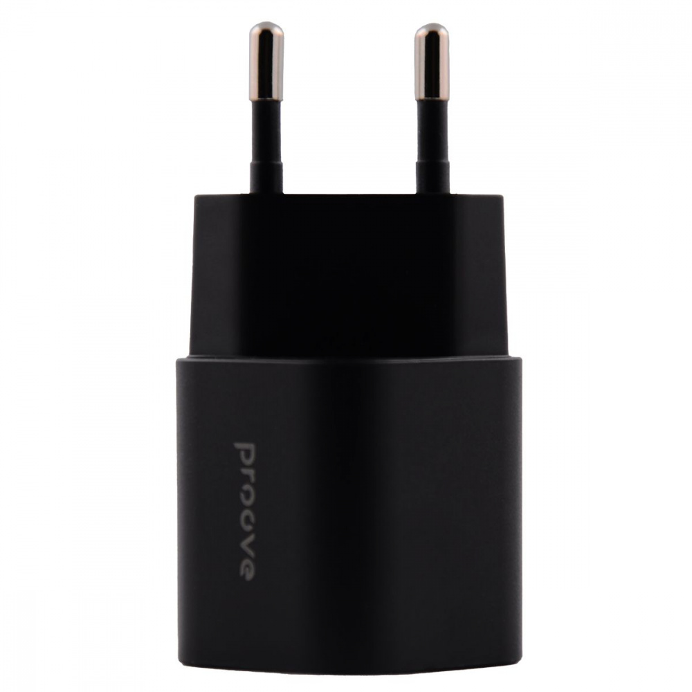 Мережевий зарядний пристрій Proove Silicone Power Plus 20W (Type-C + USB) (Чорний)