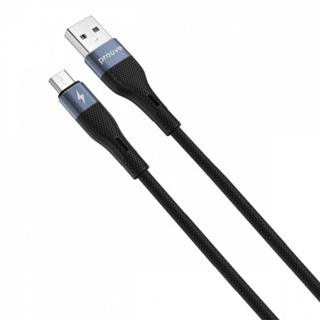 Кабель Proove Light Silicone Micro USB 2.4A (1m) (Чорний)