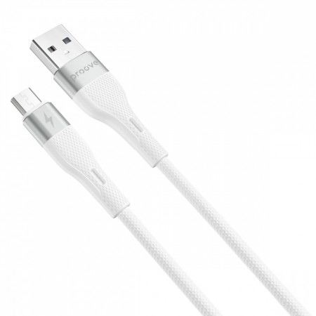 Кабель Proove Light Silicone Micro USB 2.4A (1m) (Білий)