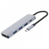 USB-Хаб Proove Iron Link 5 in 1 (3 x USB3.0 + Tyce C + HDMI) (Silver) у Вінниці