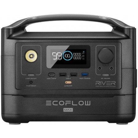 Портативна зарядна станція EcoFlow RIVER MAX (576 Вт⋅год) (Чорний)