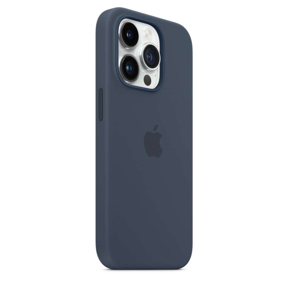 Apple Silicone case для iPhone 14 Pro with MagSafe (Storm Blue)