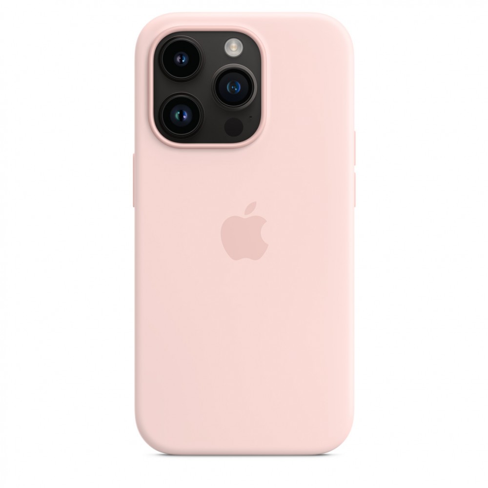 Apple Silicone case для iPhone 14 Pro with MagSafe (Chalk Pink)