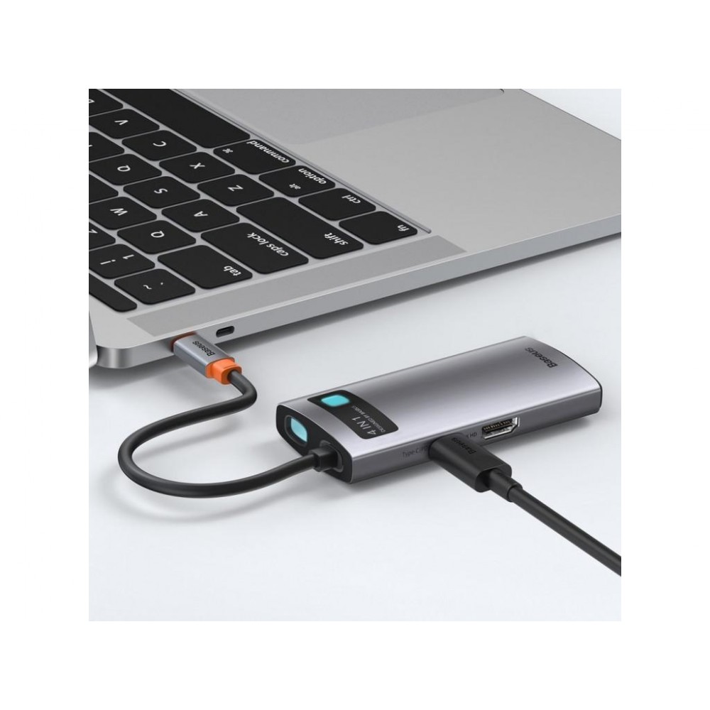 USB-Хаб Baseus Multifunctional Metal Gleam 4-in-1 Type-C 