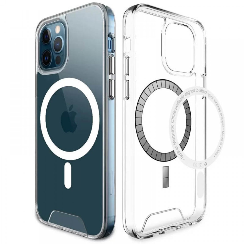 Чохол Space Case with MagSafe transparent для Apple iPhone 14 Pro (Прозорий)