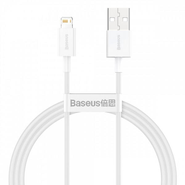 Lightning usb-кабель Baseus Superior Series 2.4A (Білий)