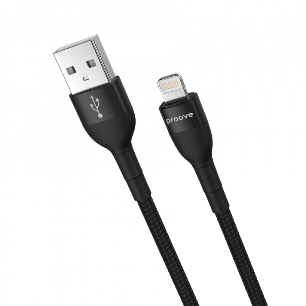 Lightning USB-кабель Proove Weft Lightning 2.4A (1m) (Чорний)