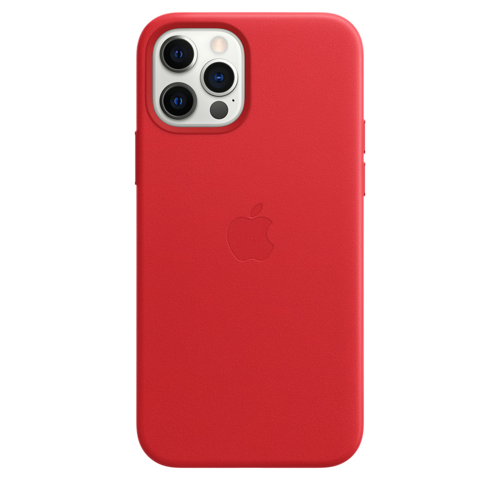 Leather Case with MagSafe для iPhone 12 Pro Max (Red) у Вінниці