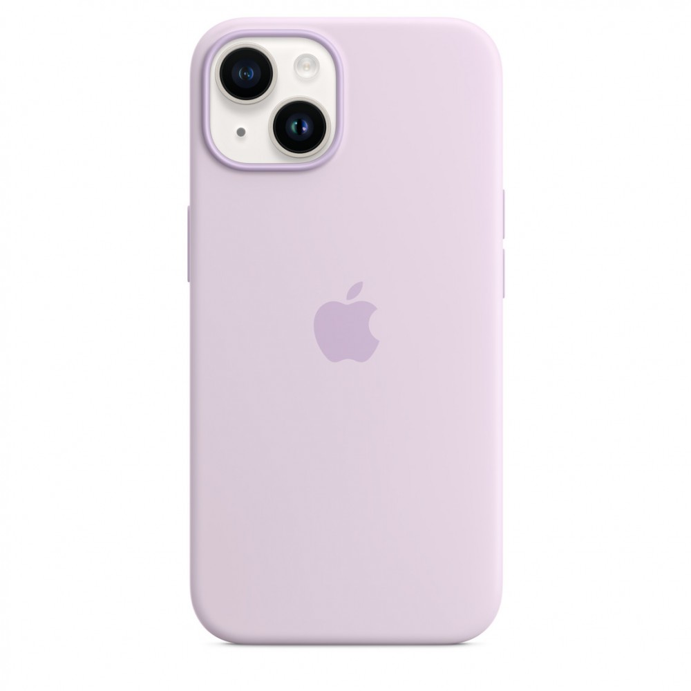 Apple Silicone case для iPhone 14 with MagSafe (Lilac)