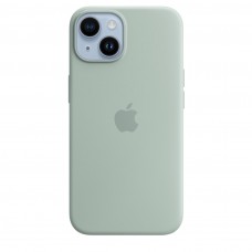 Apple Silicone case для iPhone 14 with MagSafe (Succulent)