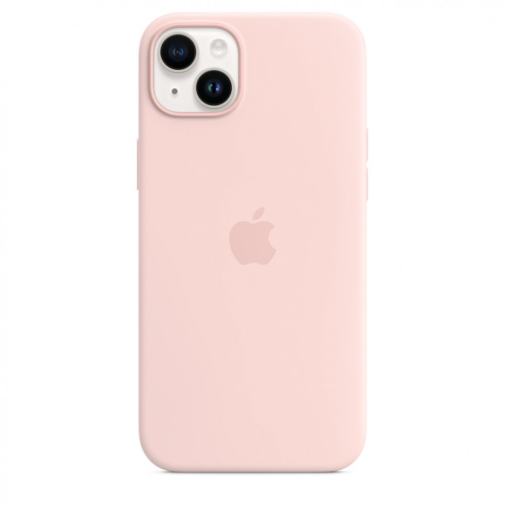 Apple Silicone case для iPhone 14 Plus with MagSafe (Chalk Pink)