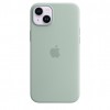 Apple Silicone case для iPhone 14 Plus with MagSafe (Succulent)