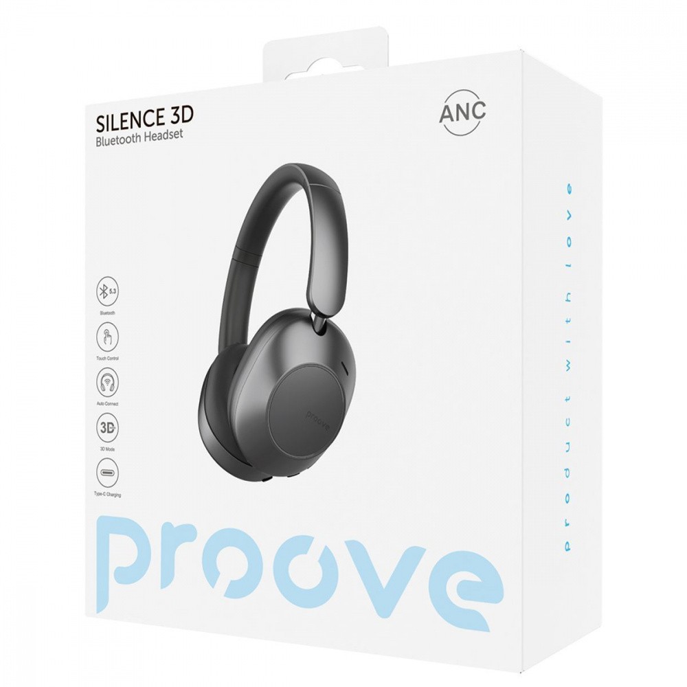 Бездротові навушники Proove Silence 3D with ANC (Dark Gray)