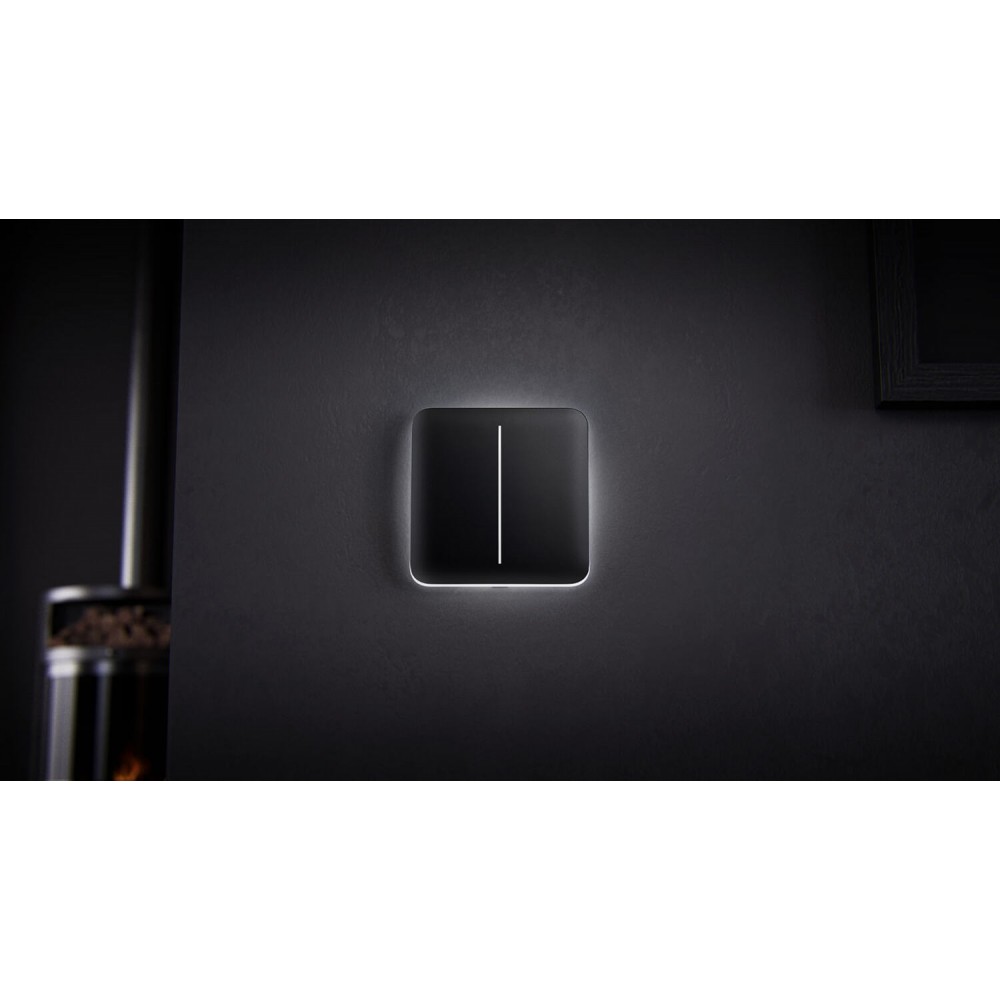 Кнопка для двоклавішного вимикача Ajax SoloButton (2-gang) (Чорний)